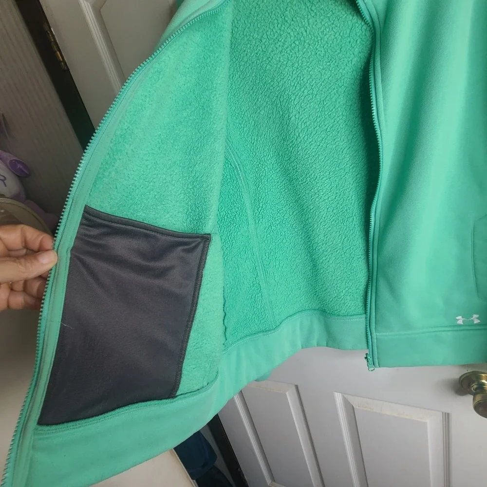 Under Armour UA Storm Full Zip Fleece Jacket XL Green Water Repellent